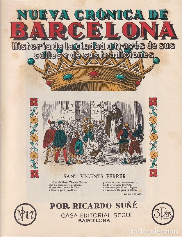 Coleccionismo de revistas y peri&oacute;dicos: N&ordm; 16 Nueva cr&oacute;nica de Barcelona &middot; Historia de la ciudad a trav&eacute;s cal.. - Sant Vicents Ferrer - Su&ntilde;&eacute;