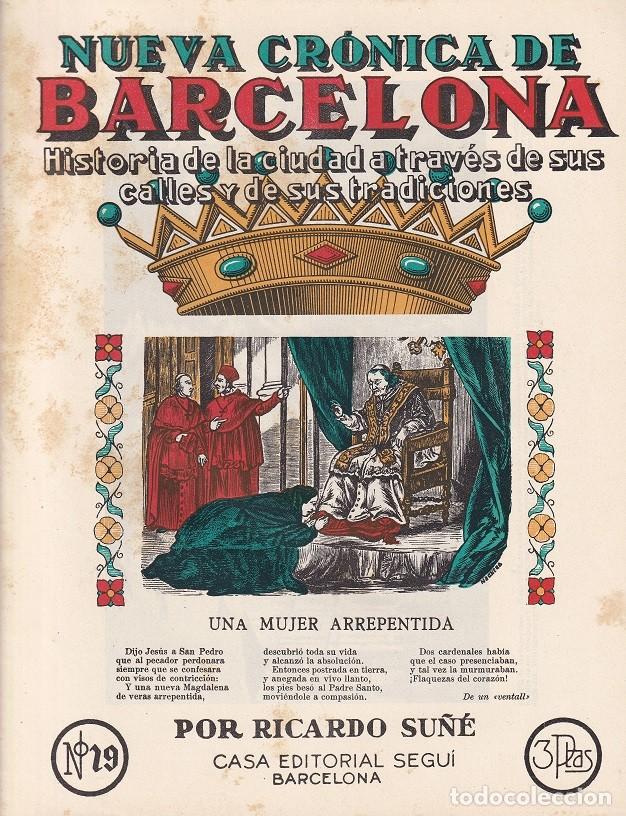 Coleccionismo de revistas y peri&oacute;dicos: N&ordm; 16 Nueva cr&oacute;nica de Barcelona &middot; Historia de la ciudad a trav&eacute;s d.. - Una mujer arrepentida - Su&ntilde;&eacute;