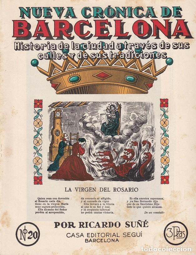 Coleccionismo de revistas y peri&oacute;dicos: N&ordm; 20 Nueva cr&oacute;nica de Barcelona &middot; Historia de la ciudad a trav&eacute;s d.. - La Virgen del Rosario - Su&ntilde;&eacute;