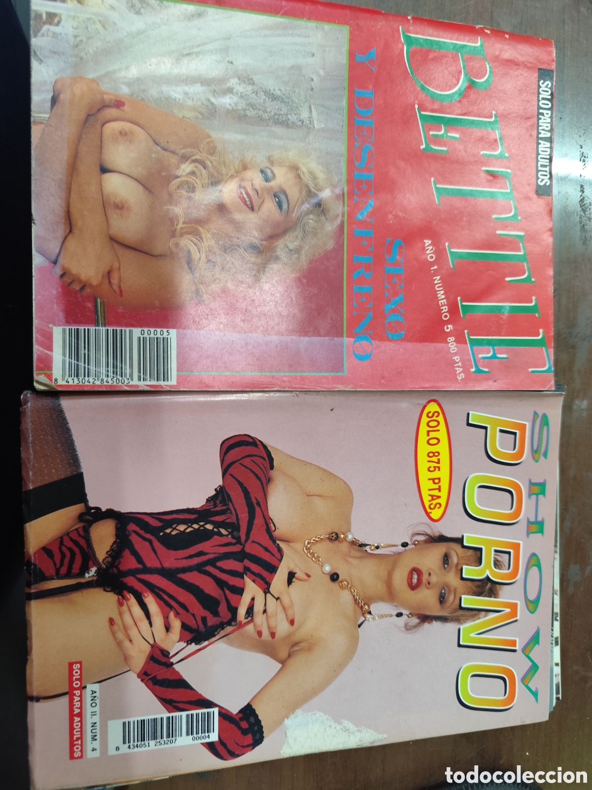 Coleccionismo de revistas y peri&oacute;dicos: Lote 2 ejemplares Revista Erotica Porno Bettie n.5 y Show Porno n.4