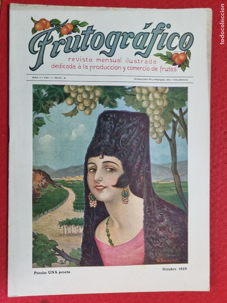 Colecionismo de Revistas e Jornais: REVISTA FRUTOGRAFICO NARANJAS Y FRUTAS 1929 N&ordm; 2 IMPRESA EN VALENCIA CON PUBLICIDAD ORIGINAL