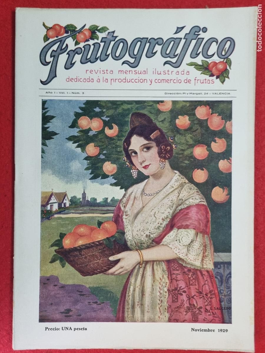 Coleccionismo de revistas y peri&oacute;dicos: REVISTA FRUTOGRAFICO NARANJAS Y FRUTAS 1929 N&ordm; 3 IMPRESA EN VALENCIA CON PUBLICIDAD ORIGINAL