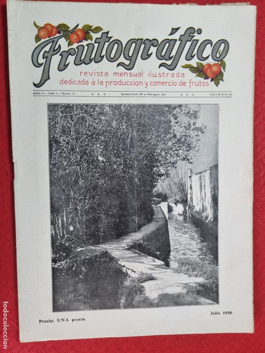 Coleccionismo de revistas y peri&oacute;dicos: REVISTA FRUTOGRAFICO NARANJAS Y FRUTAS 1930 N&ordm; 11 IMPRESA EN VALENCIA CON PUBLICIDAD ORIGINAL