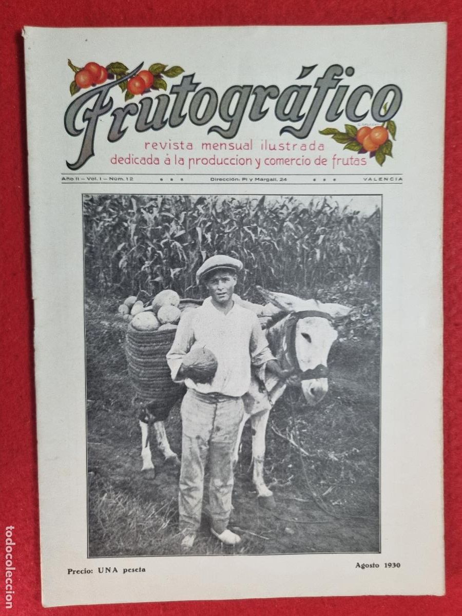 Coleccionismo de revistas y peri&oacute;dicos: REVISTA FRUTOGRAFICO NARANJAS Y FRUTAS 1930 N&ordm; 12 IMPRESA EN VALENCIA CON PUBLICIDAD ORIGINAL