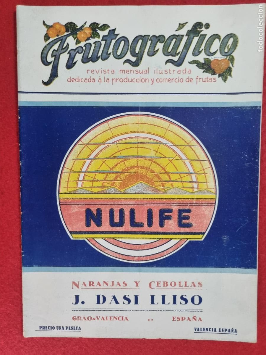 Coleccionismo de revistas y peri&oacute;dicos: REVISTA FRUTOGRAFICO NARANJAS Y FRUTAS 1931 N&ordm; 17 IMPRESA EN VALENCIA CON PUBLICIDAD ORIGINAL