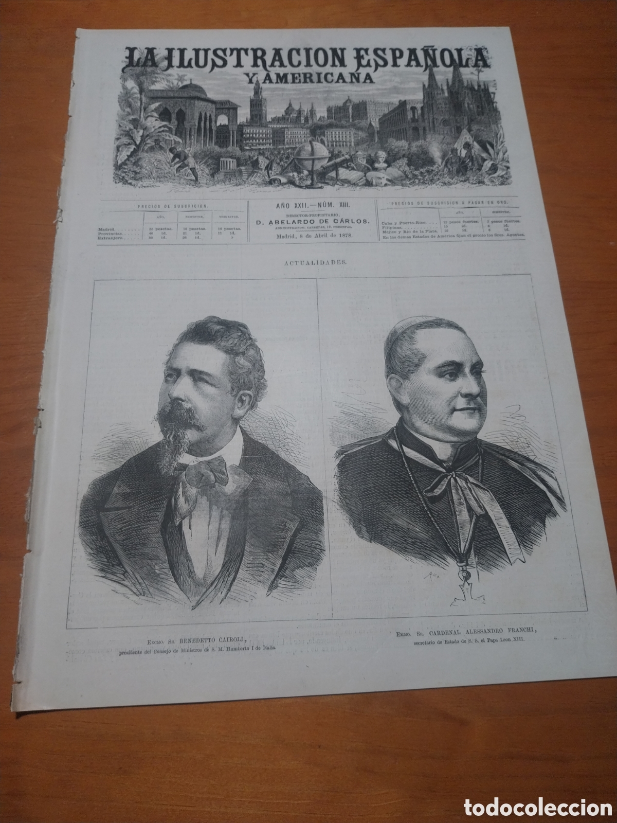 Coleccionismo de revistas y peri&oacute;dicos: REVISTA 1878 CORONACION DE LEON XIII