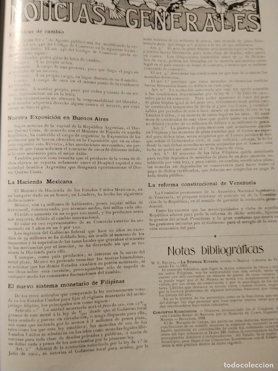 Coleccionismo de revistas y peri&oacute;dicos: EL NUEVO SISTEMA MONETARIO DE FILIPINAS MONEDA PESO DE ORO REVISTA A&Ntilde;O 1903
