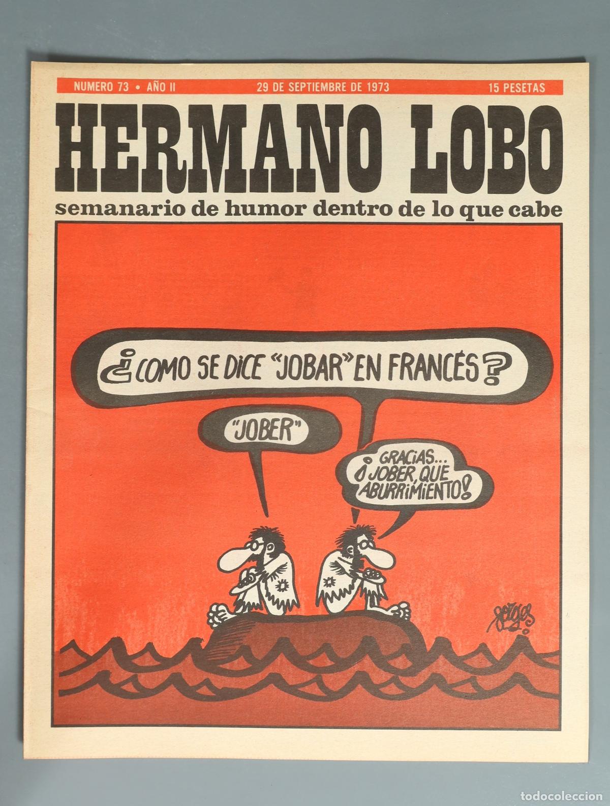Coleccionismo de revistas y peri&oacute;dicos: REVISTA. Hermano Lobo - Semanario de humor dentro de lo que cabe - Numero 73