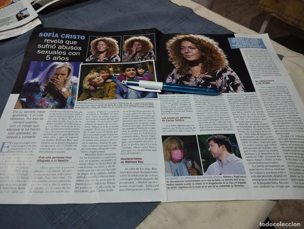 Coleccionismo de revistas y peri&oacute;dicos: SOFIA CRISTO CLIPPING RECORTE REVISTA 3 P&Aacute;GINAS 2021