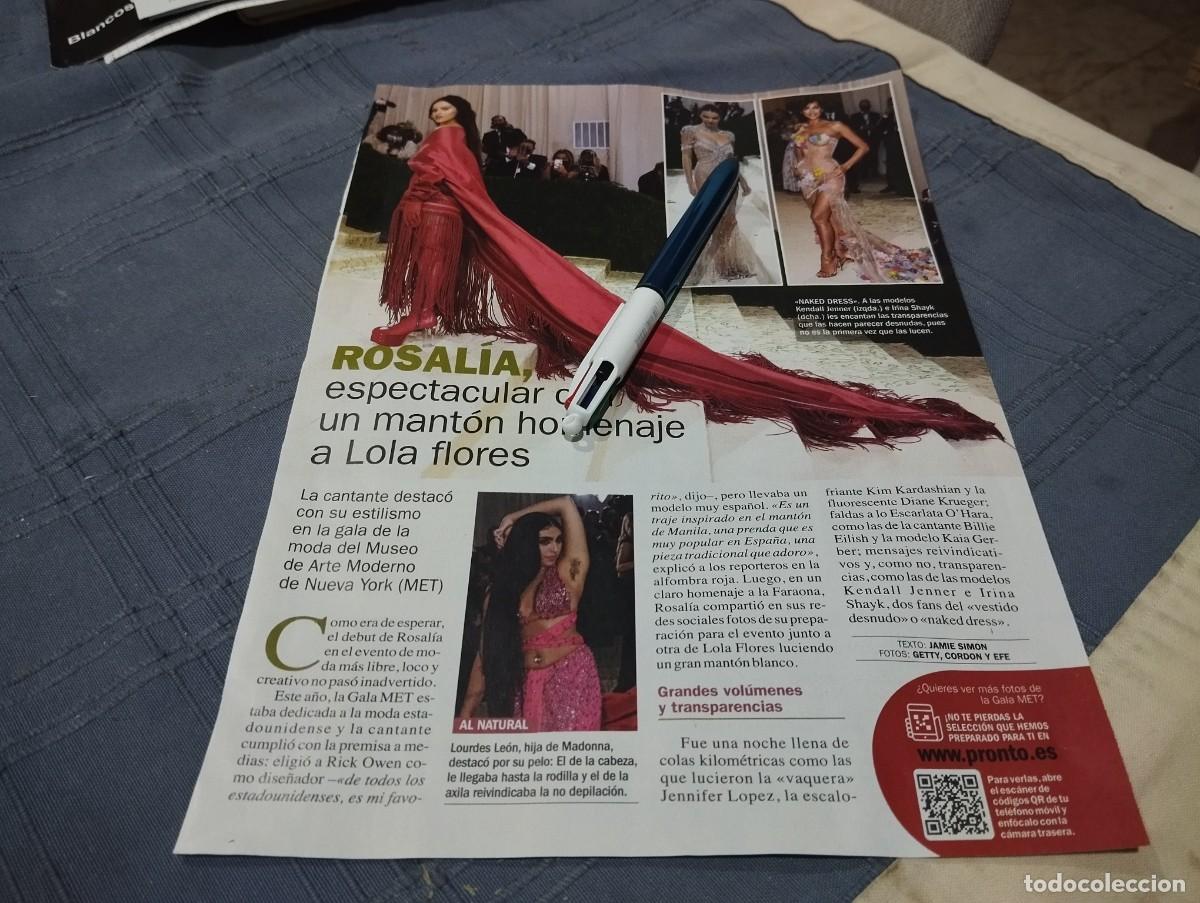 Coleccionismo de revistas y peri&oacute;dicos: ROSALIA HOMENAJE A LOLA FLORES CLIPPING RECORTE REVISTA 2021