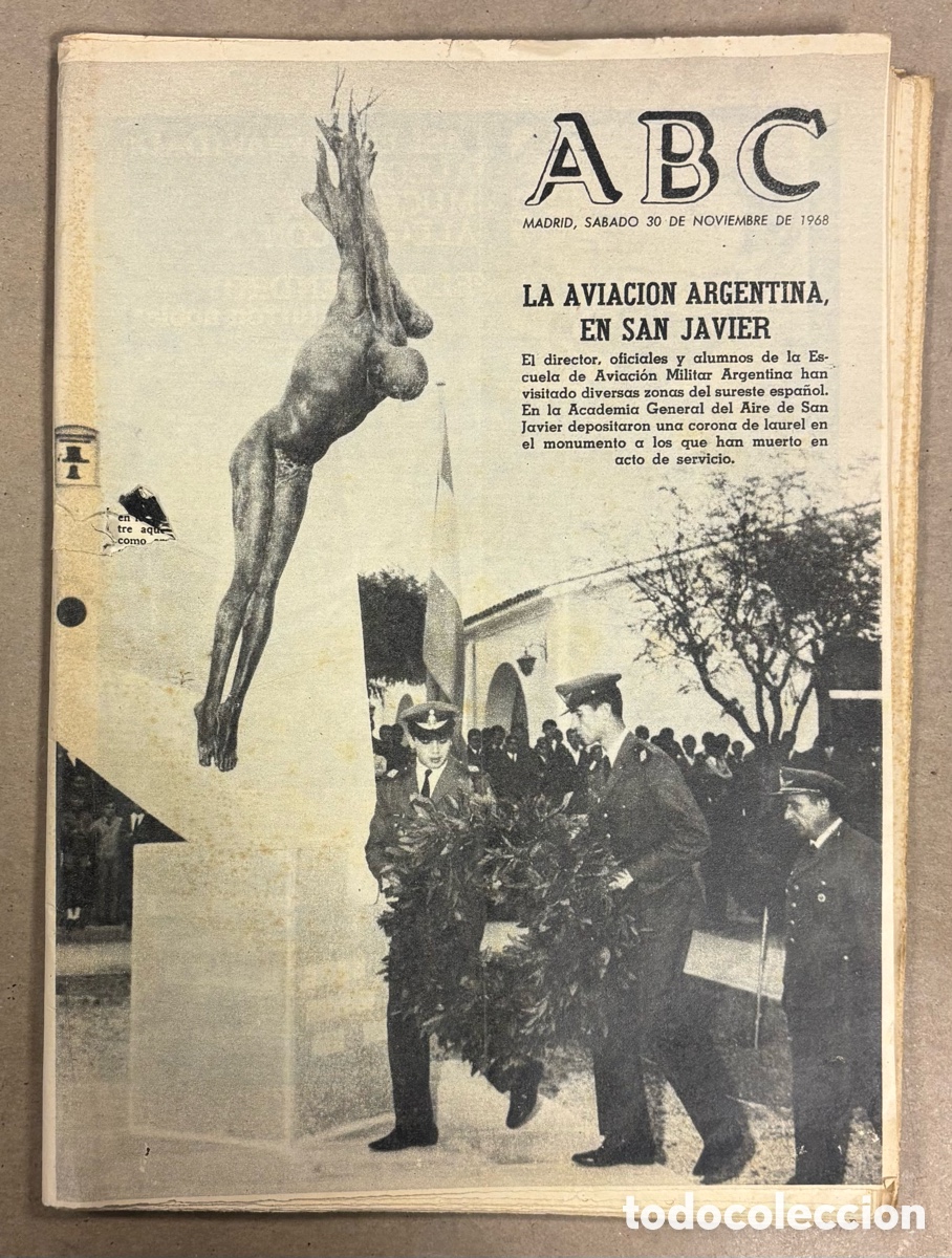 Coleccionismo de revistas y peri&oacute;dicos: ABC (30 NOVIEMBRE 1968) LA AVIACI&Oacute;N ARGENTINA ES ESCUELA SAN JAVIER, TEMPLO DEBOD PARA MADRID,..