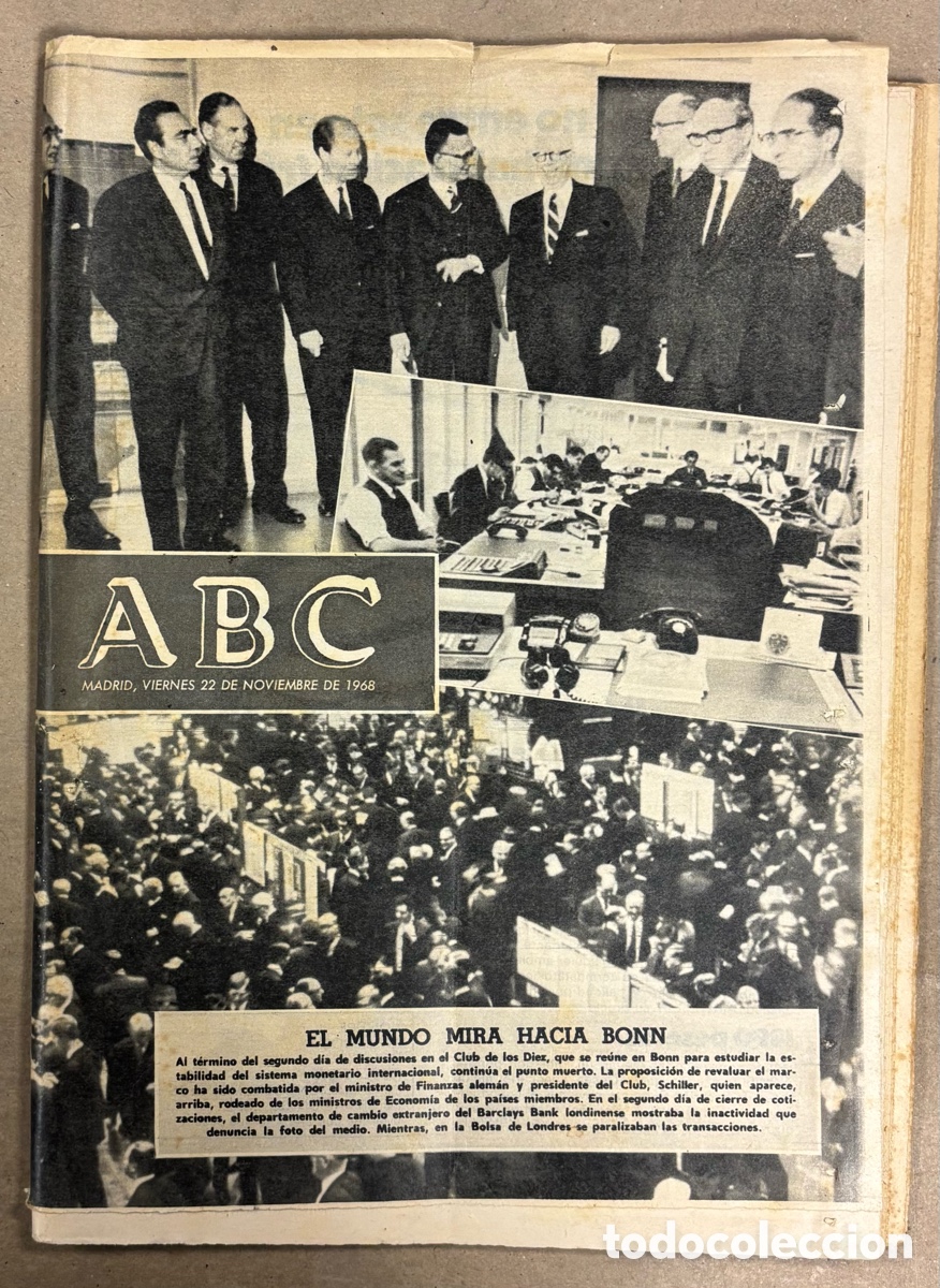 Coleccionismo de revistas y peri&oacute;dicos: ABC (22 NOVIEMBRE 1968) CLUB DE LOS 10 EN BONN, RAPHAEL CARTEL ACTUACI&Oacute;N PALACIO DE LA M&Uacute;SICA,..