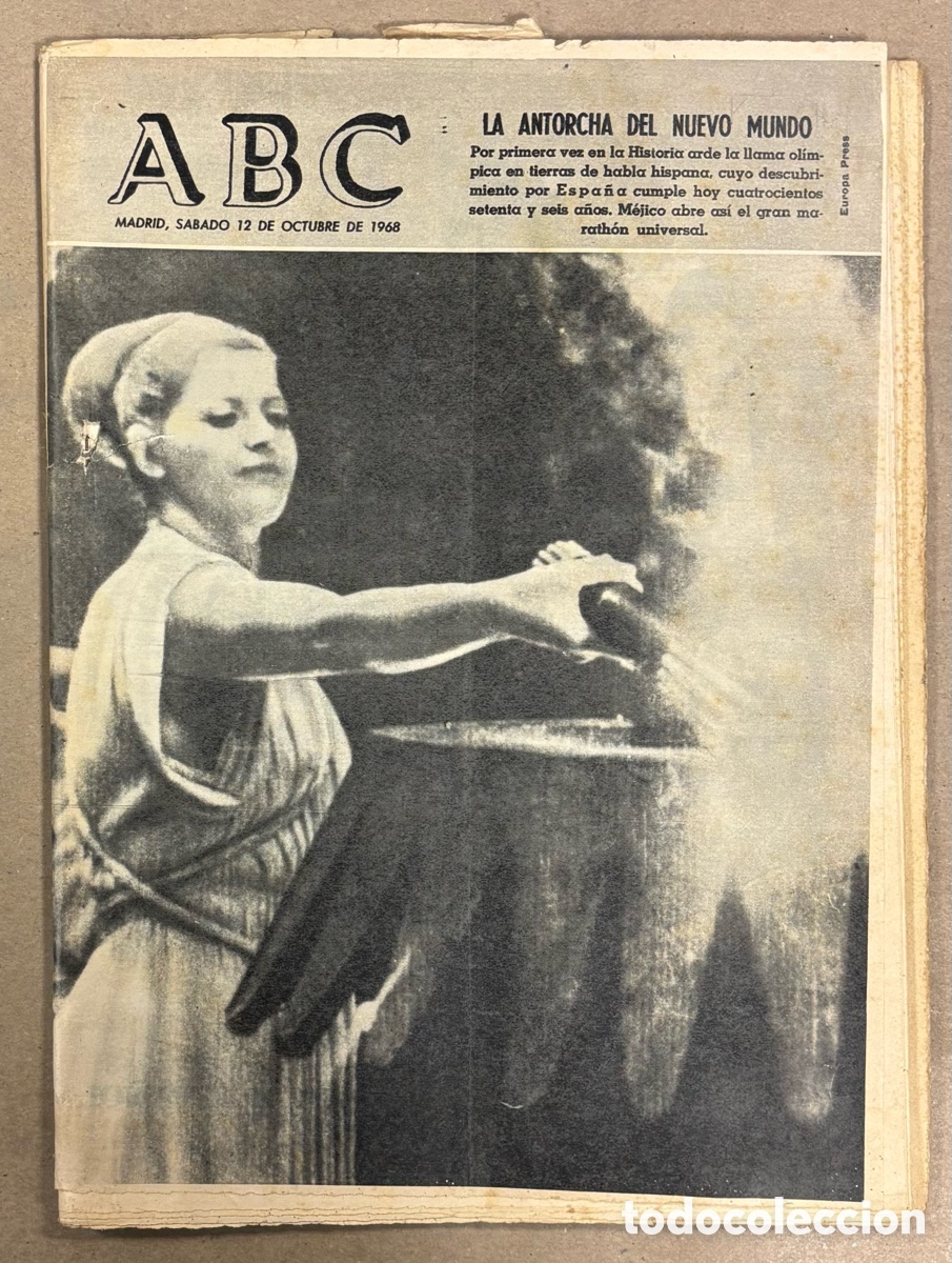 Coleccionismo de revistas y peri&oacute;dicos: ABC (12 OCTUBRE 1968) JUEGOS OL&Iacute;MPICOS MEJICO &lsquo;68, ENTREVISTA DON JUAN DE BORB&Oacute;N, LOS PAYOS,..