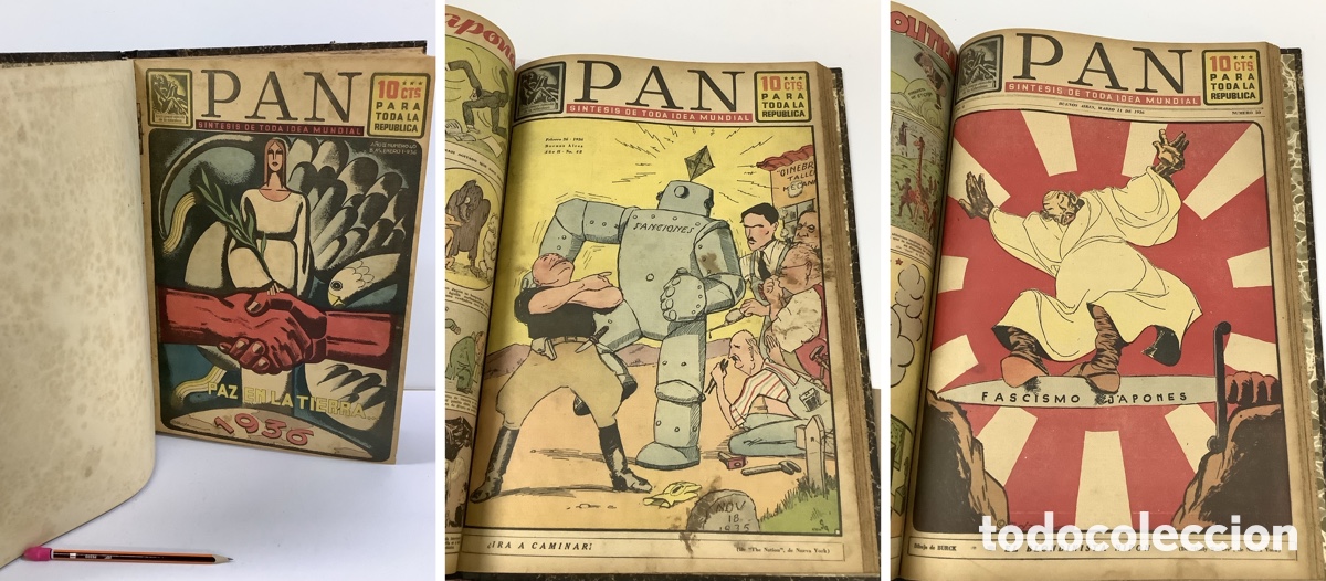 Coleccionismo de revistas y peri&oacute;dicos: Tomo revistas argentinas Pan 1936; preciosas portadas