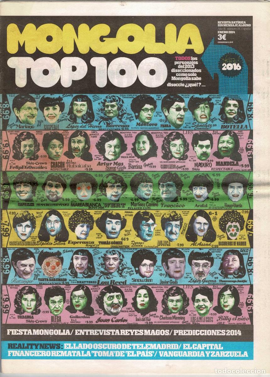 Coleccionismo de revistas y peri&oacute;dicos: Mongolia N&ordm; 18. Revista sat&iacute;rica. Top 100 personajes 2013