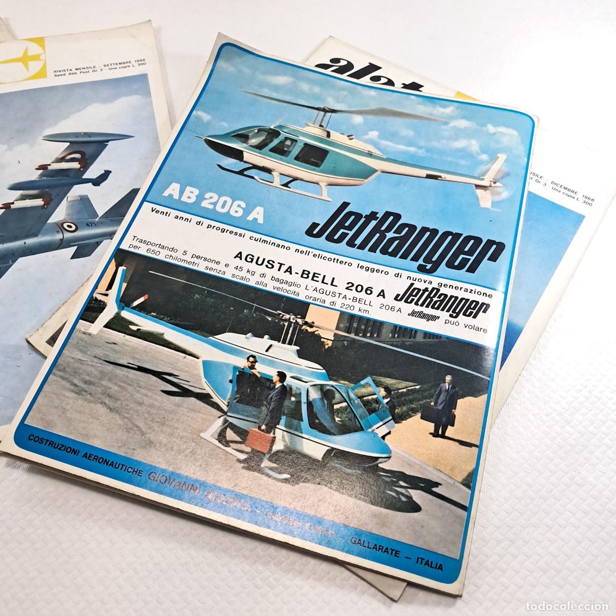 Coleccionismo de revistas y peri&oacute;dicos: Lotto composto da 5 riviste mensili,&nbsp; aeronautica - Alata Internazionale - Anno 1966