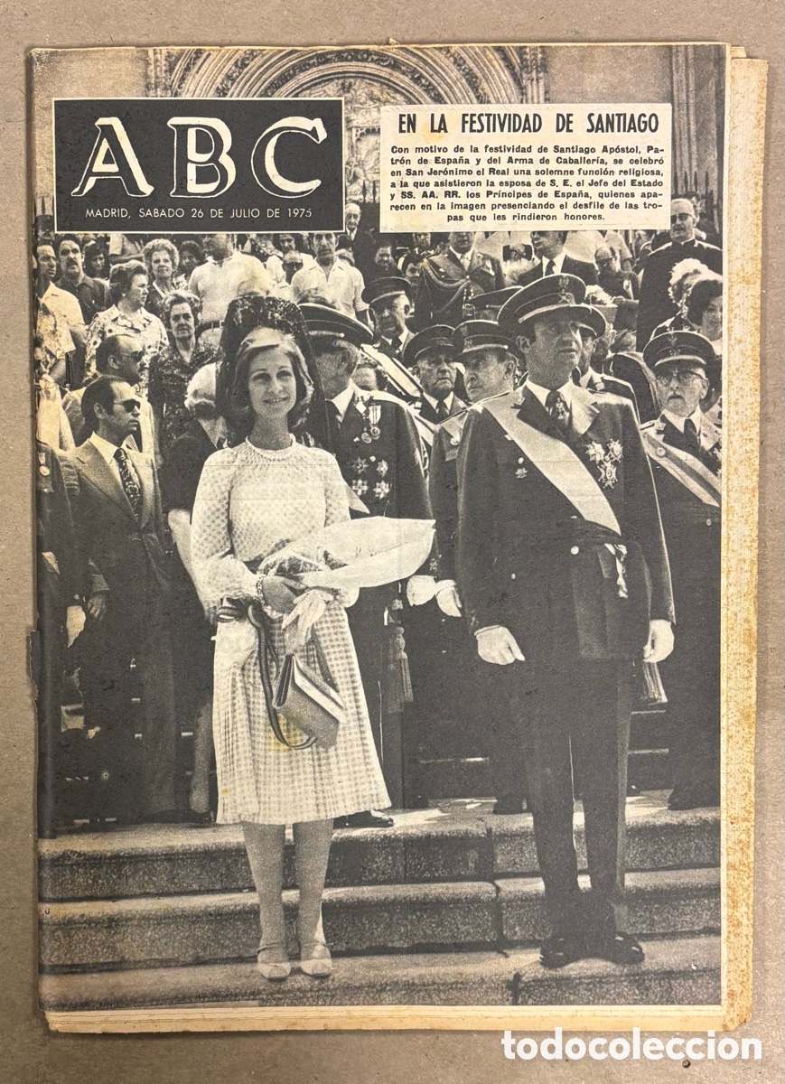 Coleccionismo de revistas y peri&oacute;dicos: ABC (13 JUNIO 1972) PRINCIPES EN LA FESTIVIDAD SANTIAGO, GOBIERNO MILITAR PORTUGAL, RACING SANTANDER