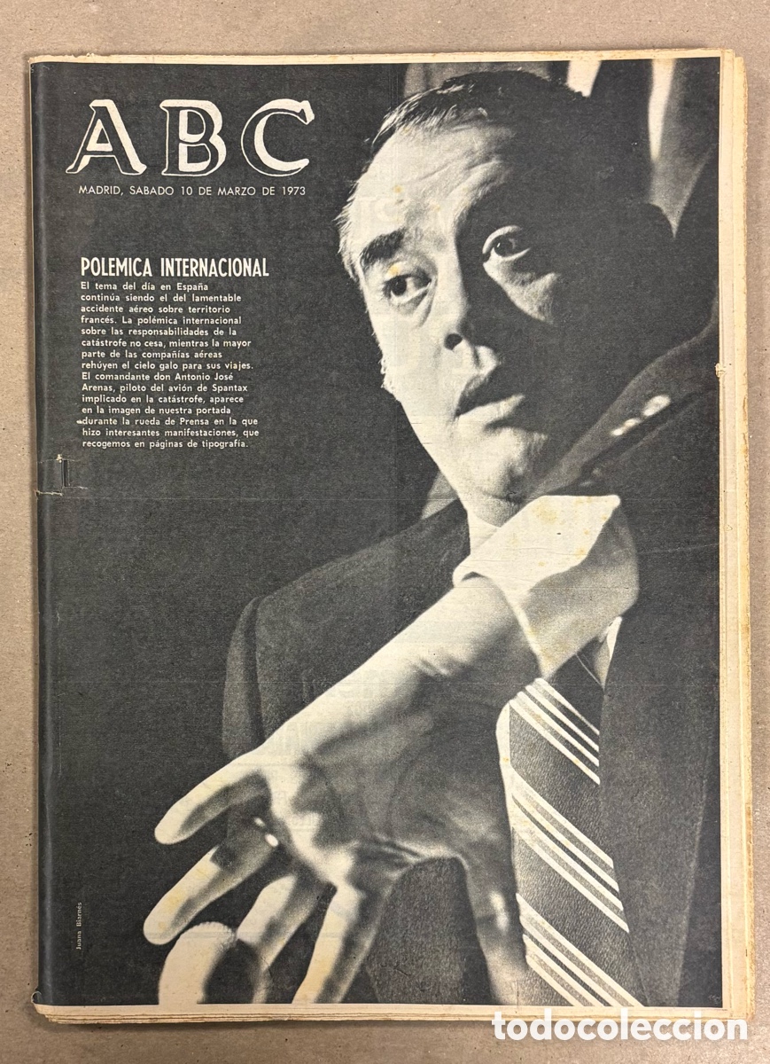 Coleccionismo de revistas y peri&oacute;dicos: ABC (10 MARZO 1972) POL&Eacute;MICO ACCIDENTE A&Eacute;REO AVI&Oacute;N ESPA&Ntilde;OL EN FRANCIA, BARRIO COROMOTO DE MADRID,..
