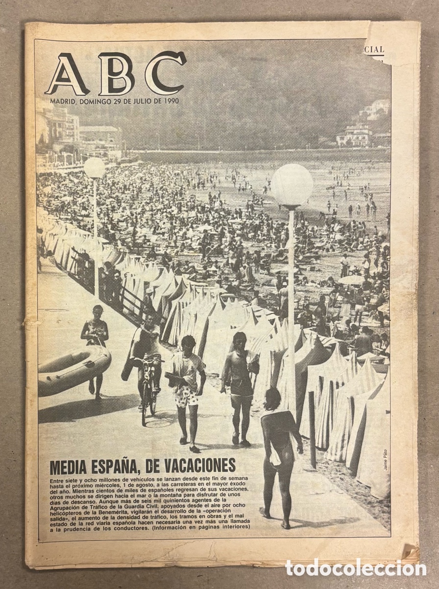 Coleccionismo de revistas y peri&oacute;dicos: ABC (29 JULIO 1990) ESPA&Ntilde;A DE VACACIONES, CONCIERTO MADONNA EN EL CALDER&Oacute;N, RAP MUSIC, GRAPO, OTEIZA