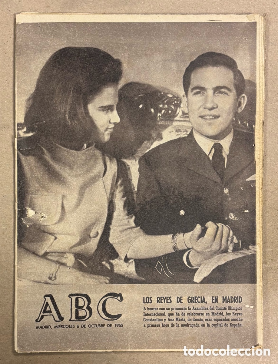 Coleccionismo de revistas y peri&oacute;dicos: ABC (6 OCTUBRE 1965) LOS REYES DE GRECIA EN MADRID, SAN SEBASTI&Aacute;N,&hellip;
