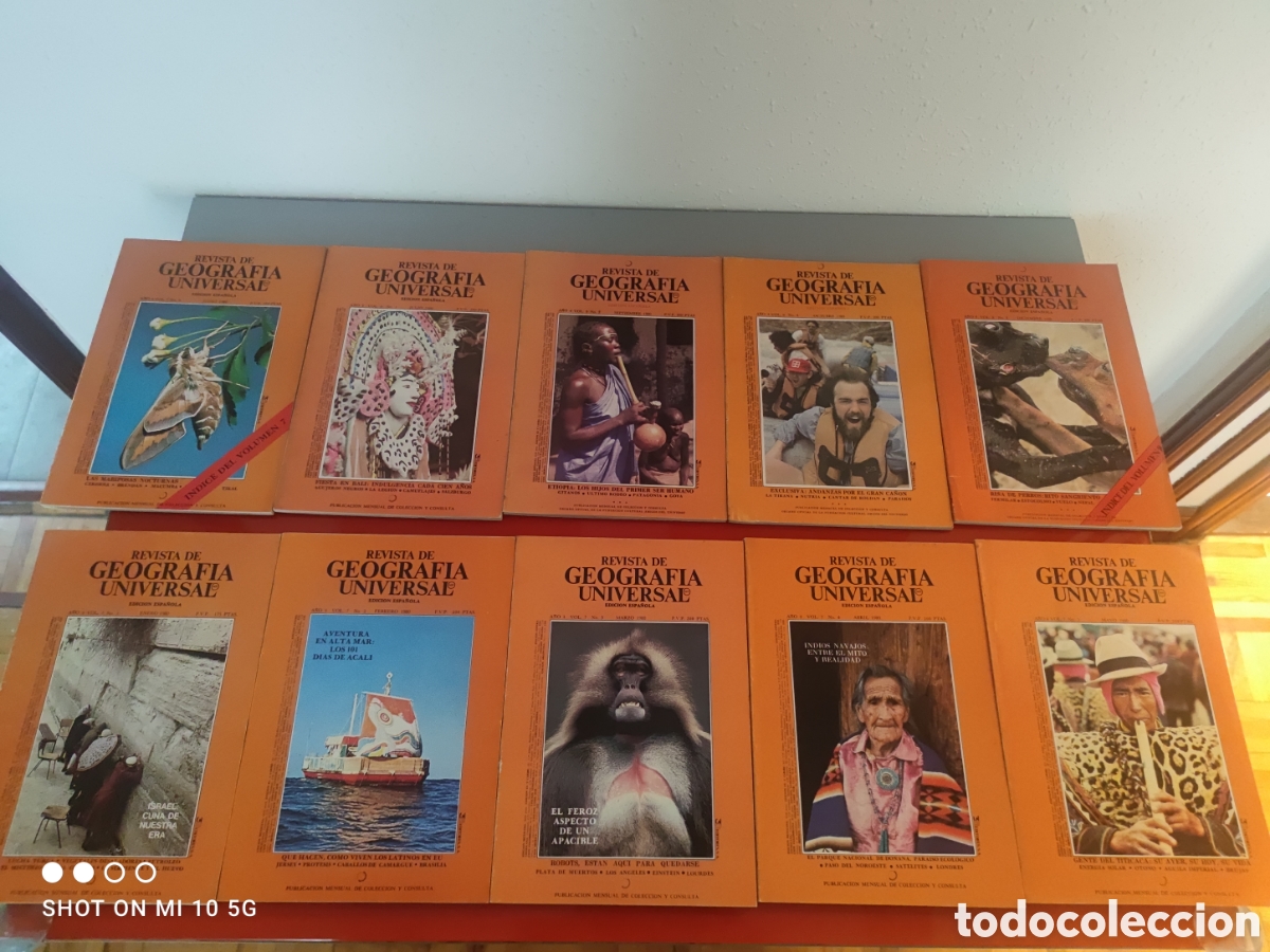 Coleccionismo de revistas y peri&oacute;dicos: Geograf&iacute;a Universal Revista 10 ejemplares A&ntilde;o 1980-Muy buen estado