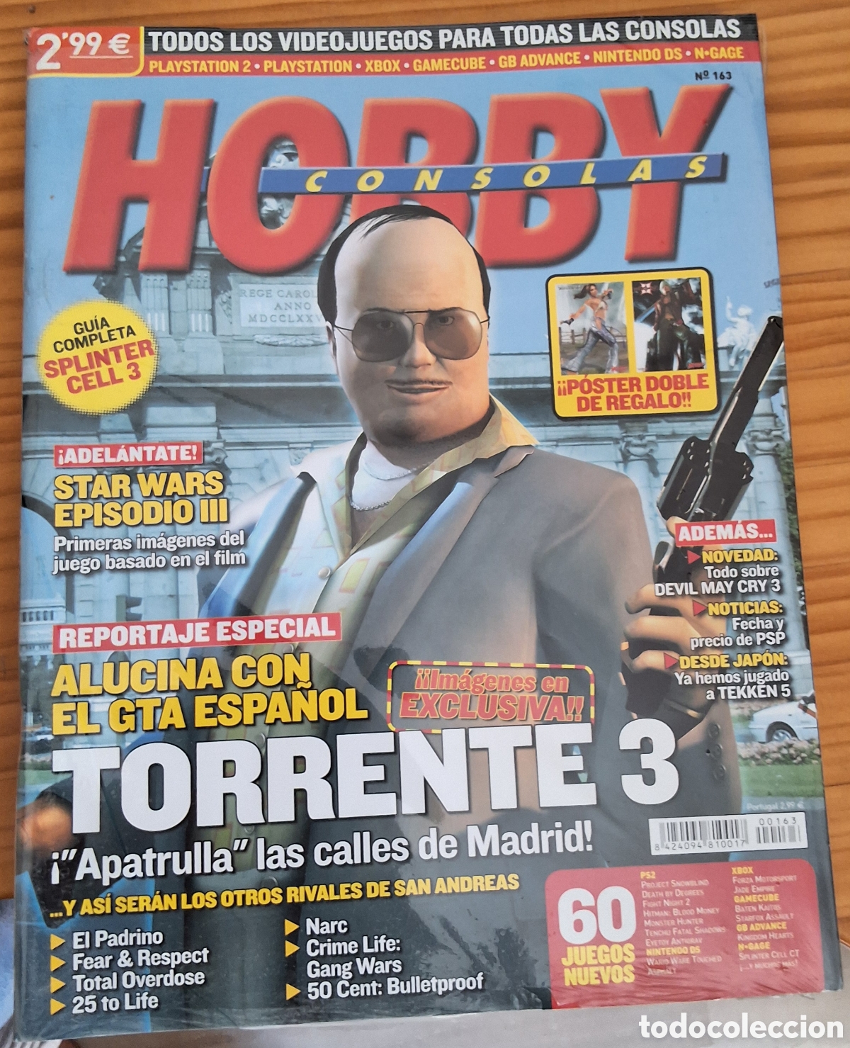 Coleccionismo de revistas y peri&oacute;dicos: Hobby consolas revista n&uacute;mero 163 Torrente 3 incluye p&oacute;ster