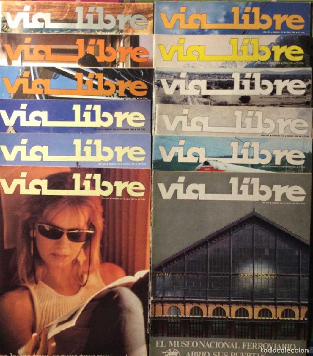 Coleccionismo de revistas y peri&oacute;dicos: REVISTA FERROVIARIA V&Iacute;A LIBRE A&Ntilde;O 1985 COMPLETO
