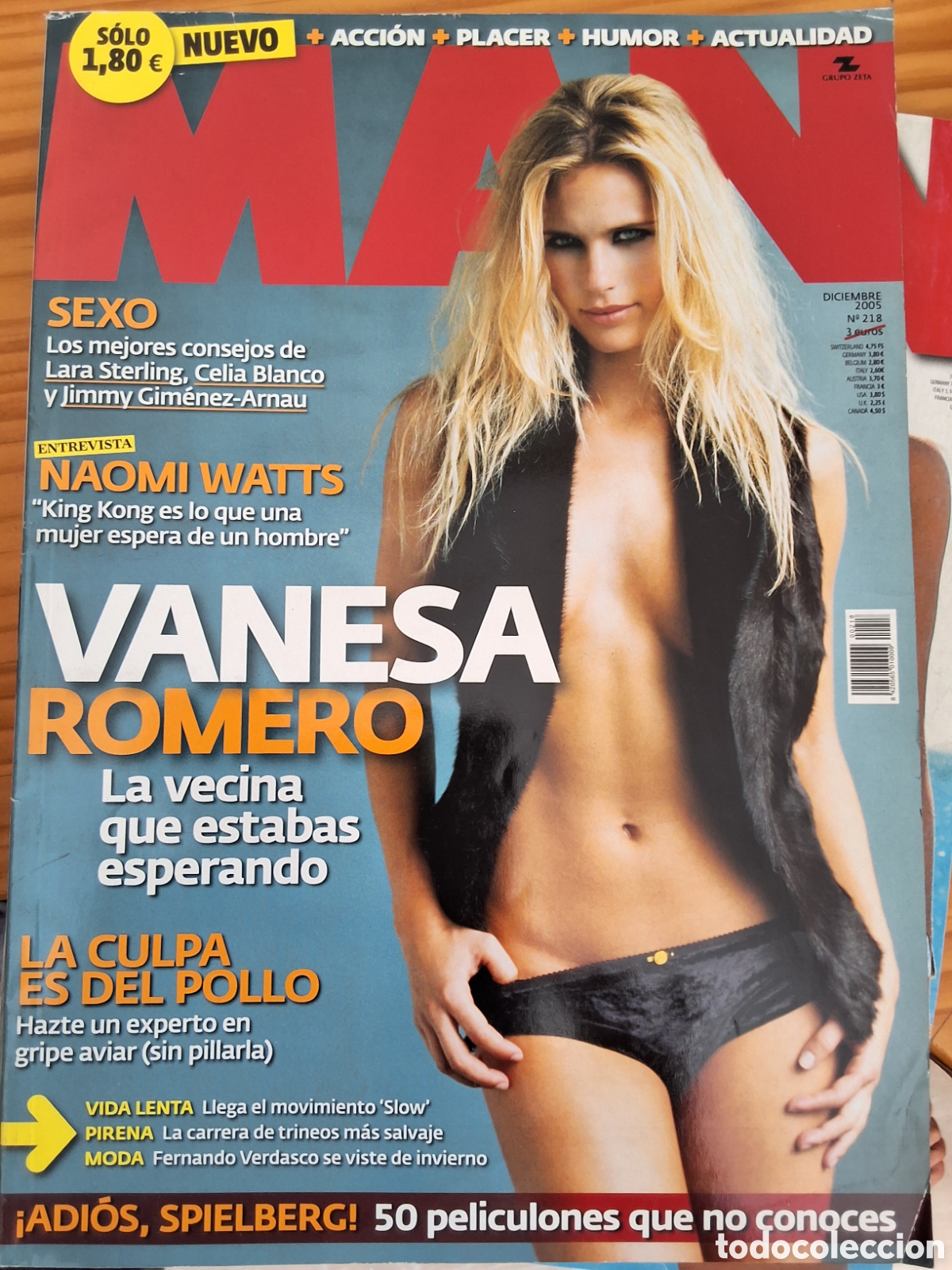 Coleccionismo de revistas y peri&oacute;dicos: Man el hombre que viene revista actualidad n&uacute;mero 218 a&ntilde;o 2005/12 Vanesa Romero