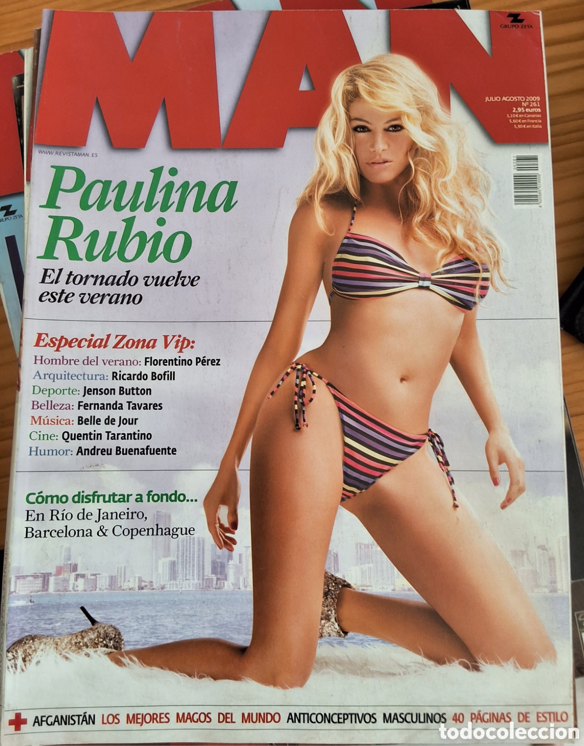 Coleccionismo de revistas y peri&oacute;dicos: Man el hombre que viene revista actualidad n&uacute;mero 261 a&ntilde;o 2009/7-8 Paulina Rubio