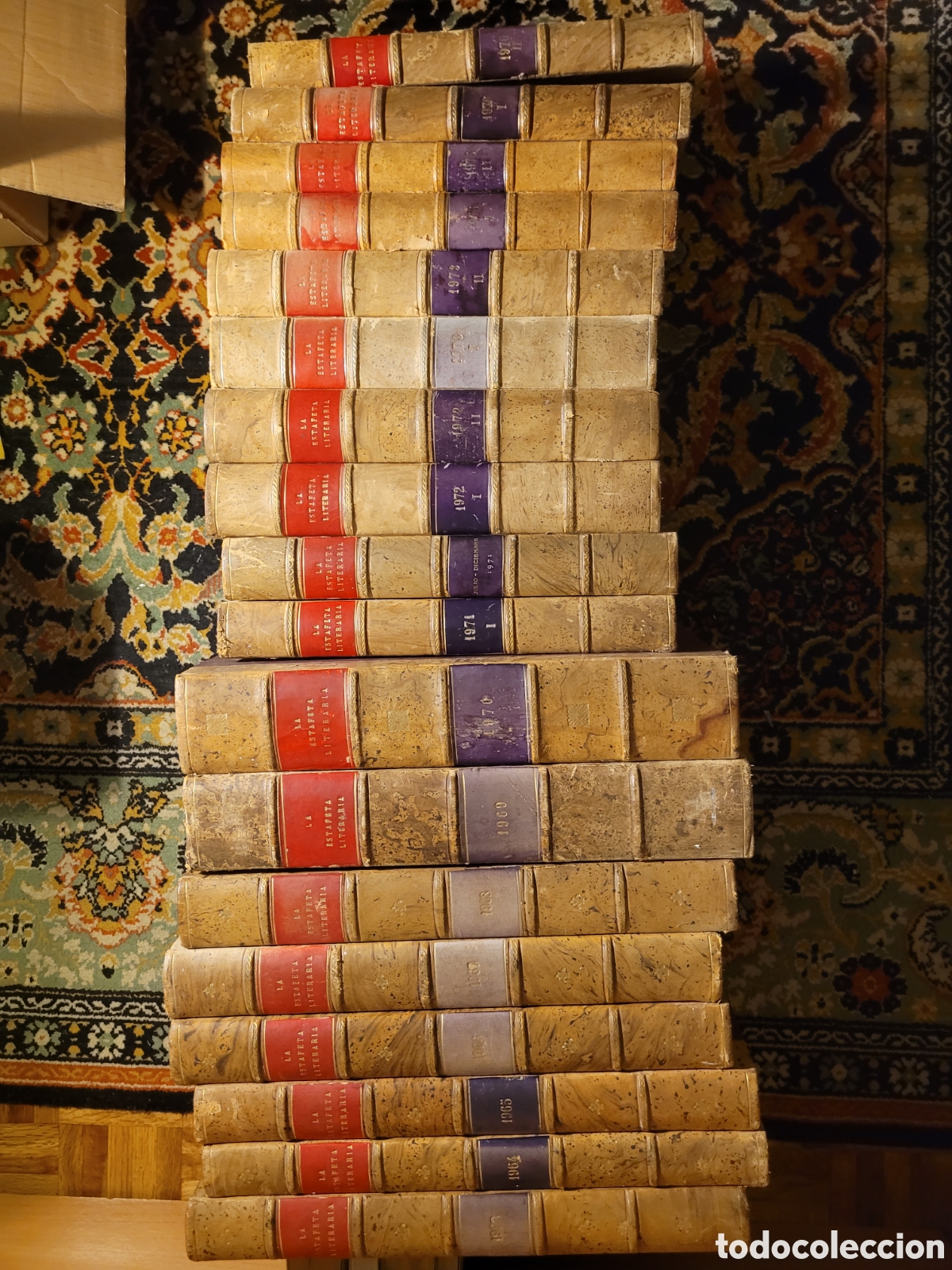 Coleccionismo de revistas y peri&oacute;dicos: LA ESTAFETA LITERARIA &mdash; Colecci&oacute;n encuadernada de vol&uacute;menes anuales, 1963&ndash;1976 aproximadamente. Encu