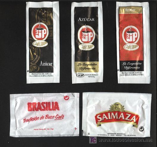 Sobres de az&uacute;car de colecci&oacute;n: 5 sobres de az&uacute;car - Foto 1