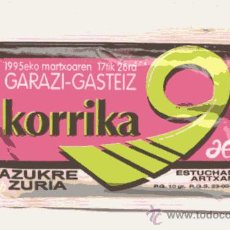 Sobres de azúcar de colección: SOBRE DE AZUCAR /// AZUKRE POLTSA /// KORRIKA 9 AEK 1995. Lote 20907101