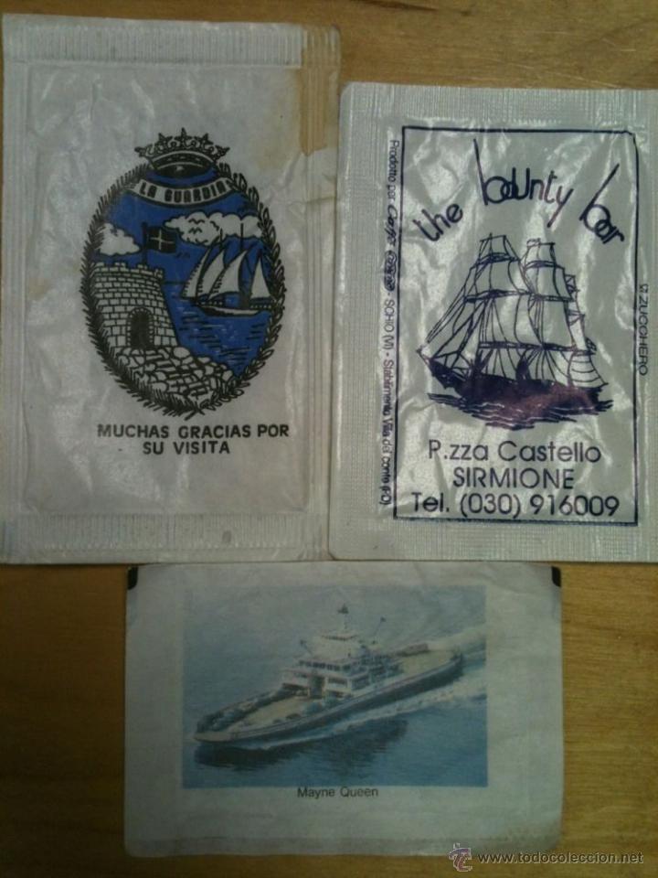 Sobres de az&uacute;car de colecci&oacute;n: 3 SOBRES DE AZUCAR TEMA BARCOS - Foto 1