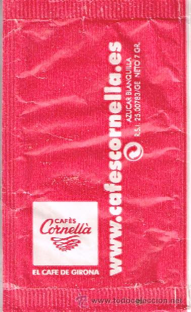 Sobres de az&uacute;car de colecci&oacute;n: SOBRE DE AZUCAR DE CAFES CORNELLA, A&Ntilde;OS 90 - Foto 2