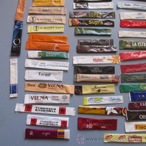 Sobres de az&uacute;car de colecci&oacute;n: SOBRES DE AZUCAR - LOTE DE 78 SOBRES VARIADOS - Foto 2