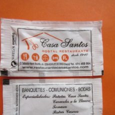 Sobres de azúcar de colección: SOBRE DE AZUCAR - CASA SANTOS ALBALATE DE CINCA HUESCA - TORRELSA . Lote 55395797