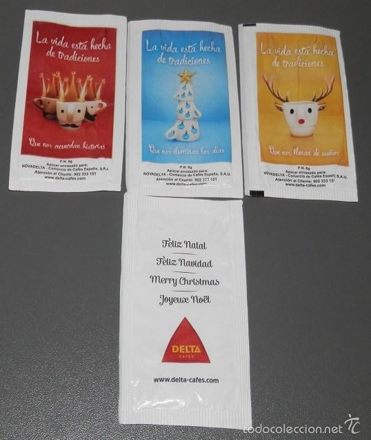 Sobres de az&uacute;car de colecci&oacute;n: CAF&Eacute;S DELTA  - SERIE NAVIDAD - Foto 1