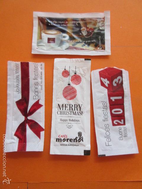 Sobres de az&uacute;car de colecci&oacute;n: SOBRE DE AZUCAR - LOTE DE 4 DE NAVIDAD - Foto 2
