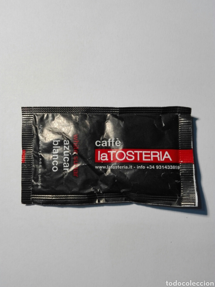 Sobres de az&uacute;car de colecci&oacute;n: Sobre az&uacute;car lleno - CAFF&Egrave; LA TOSTERIA - Foto 1
