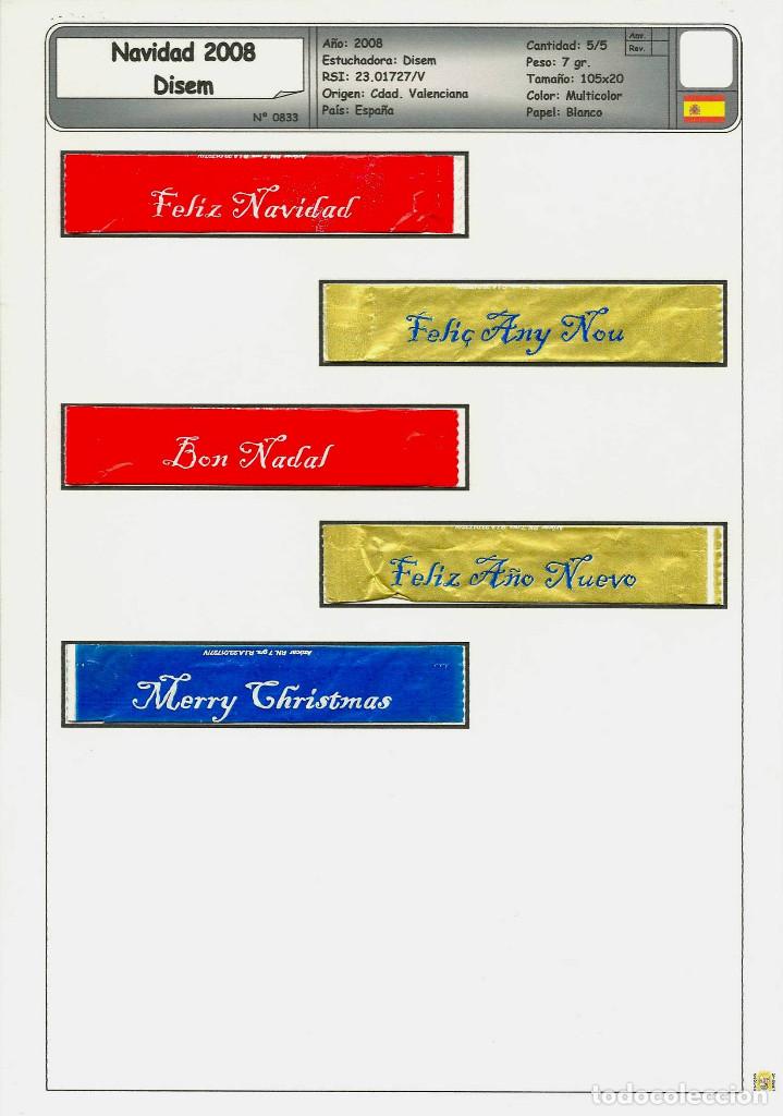 Sammlung von Zuckerbeuteln: 0833 SERIE SOBRES DE AZ&Uacute;CAR: NAVIDAD. EST. : DISEM 5/5