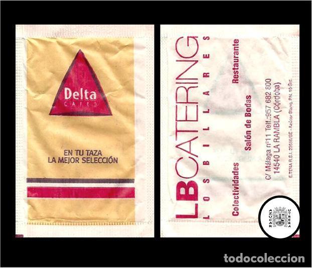 Sammlung von Zuckerbeuteln: E-036 SOBRE AZUCAR DELTA CAF&Eacute;S LB CATERING