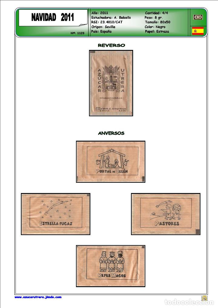 Sammlung von Zuckerbeuteln: 1120 SERIE SOBRES DE AZ&Uacute;CAR:NAVIDAD 2011. EST. : A. BALCELLS 4/4