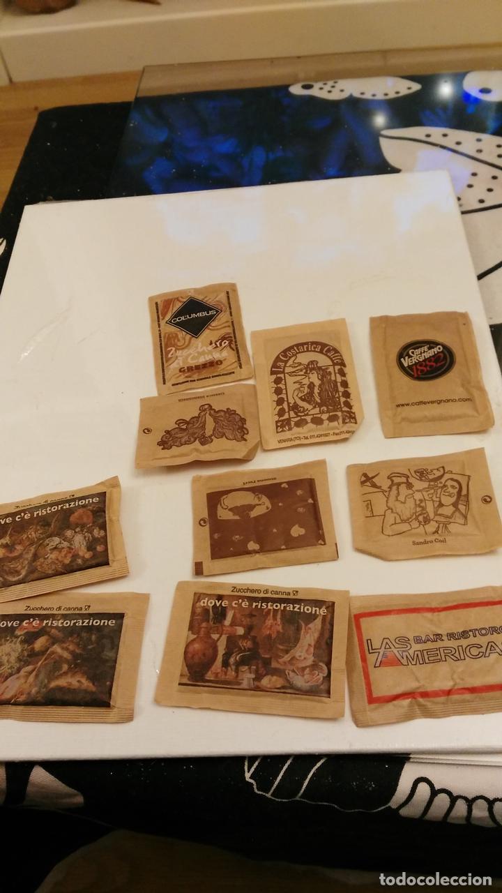 Sobres de az&uacute;car de colecci&oacute;n: lote de 10 sobres azucar diferentes llenos - Foto 1