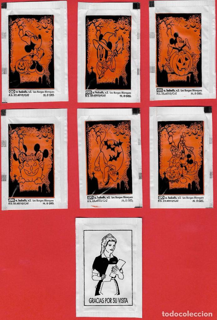 Sobres de az&uacute;car de colecci&oacute;n: 3043 SERIE SOBRES DE AZ&Uacute;CAR: HALLOWEEN DISNEY. EST. : A. BALCELLS 6/6 MODELO NEGRO-NARANJA