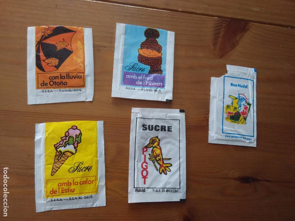 Sobres de az&uacute;car de colecci&oacute;n: 5 SOBRES DE AZUCAR A.E.S.A. - Foto 1