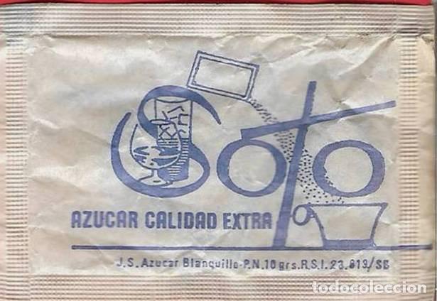 Collection sugar packets: SOBRE AZ&Uacute;CAR SOTO CAF&Eacute;, A&Ntilde;OS 80
