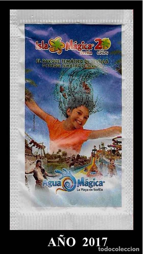 Sachets de sucre de collection: SOBRE AZ&Uacute;CAR ISLA M&Aacute;GICA 2017