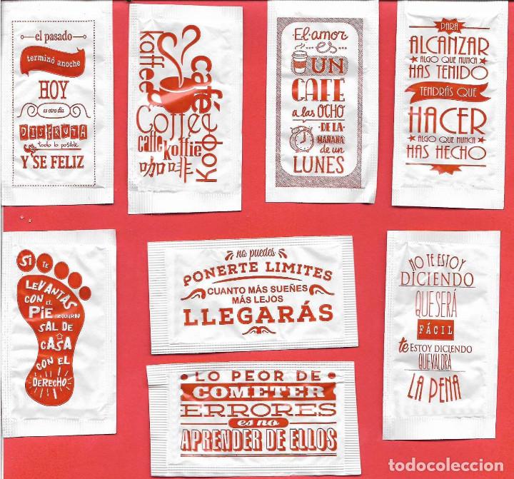 Sachets de sucre de collection: Serie Sobre de Az&uacute;car Frases. (Modelo Rojo). 2017. (8/8)