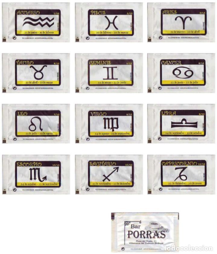 Sachets de sucre de collection: 0162 SERIE SOBRES DE AZ&Uacute;CAR: Signos del Zod&iacute;aco. EST. : Palupa 12/12