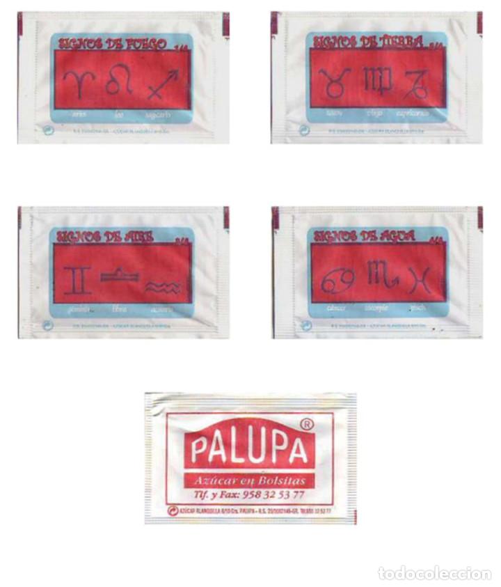 Collection sugar packets: 0161 SERIE SOBRES DE AZ&Uacute;CAR: Signos Astrol&oacute;gicos. EST. : Palupa 4/4